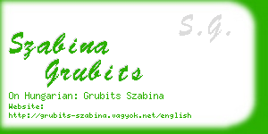 szabina grubits business card